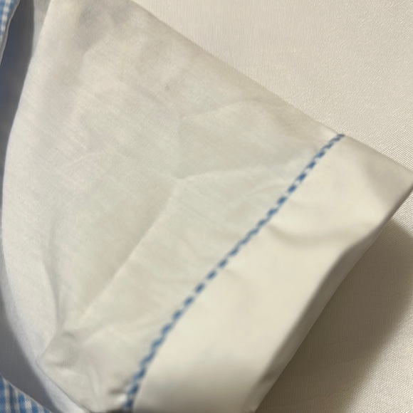 Petit Ami Blue and White Bodysuit with Embroidered Detail - Picture 4 of 9